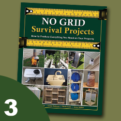 Tile labeled #3 featuring the book No Grid Survival Projects; click to get deal.